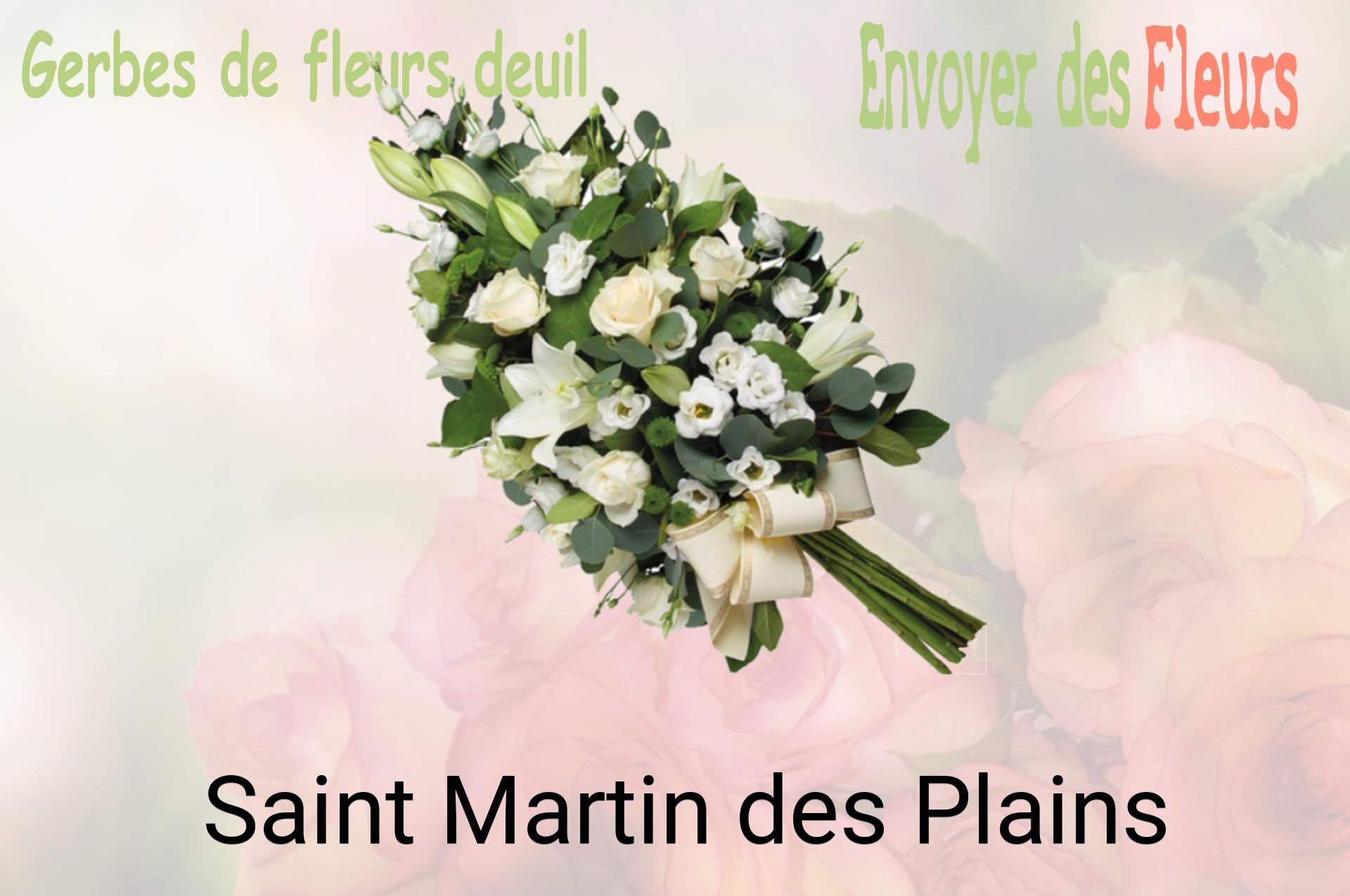 Gerbe de fleurs de deuil livrée à Saint-Martin-des-Plains